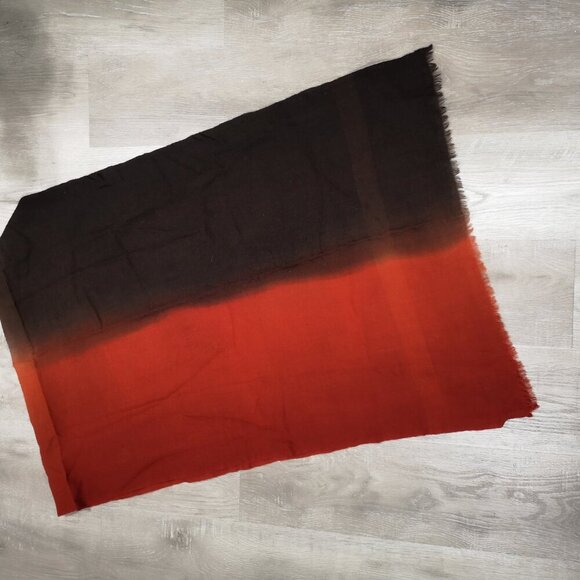 Tiara Accessory Rusty Red & Brown Made in India 100% Wool Wrap / Scarf - Picture 4 of 5